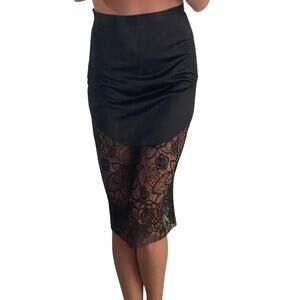 Lover Mid-Length Black Lace Skirt Size XS/S